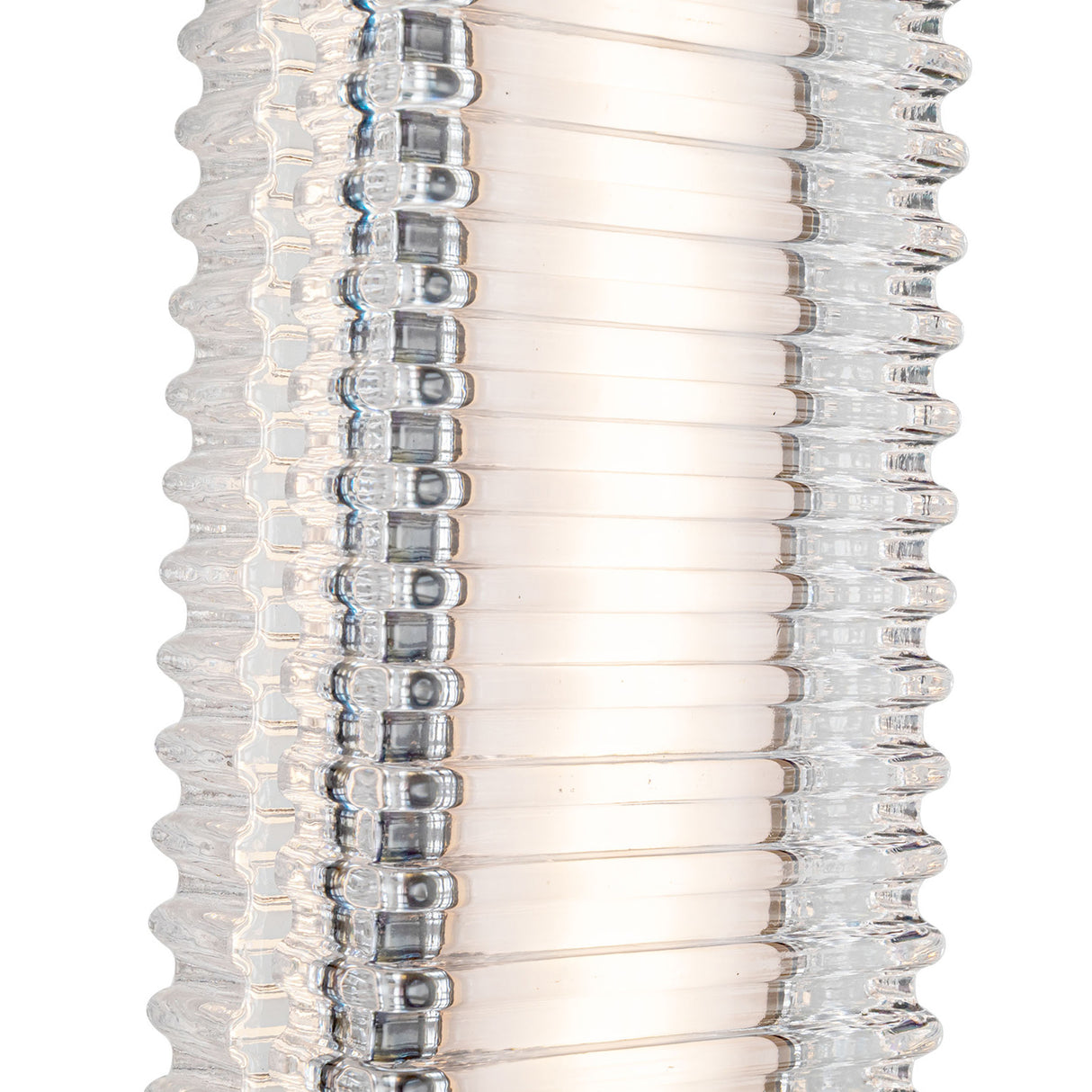 Enders Large LED Pendant 5", Urban Bronze and Clear Ribbed Glass