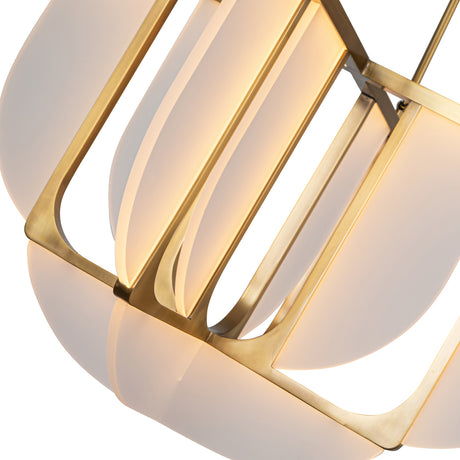 Dagan LED Chandelier 30", Vintage Brass