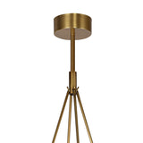 Dagan LED Chandelier 30", Vintage Brass