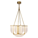 Dagan LED Chandelier 30", Vintage Brass