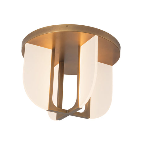 Dagan LED Flush Mount 17", Vintage Brass