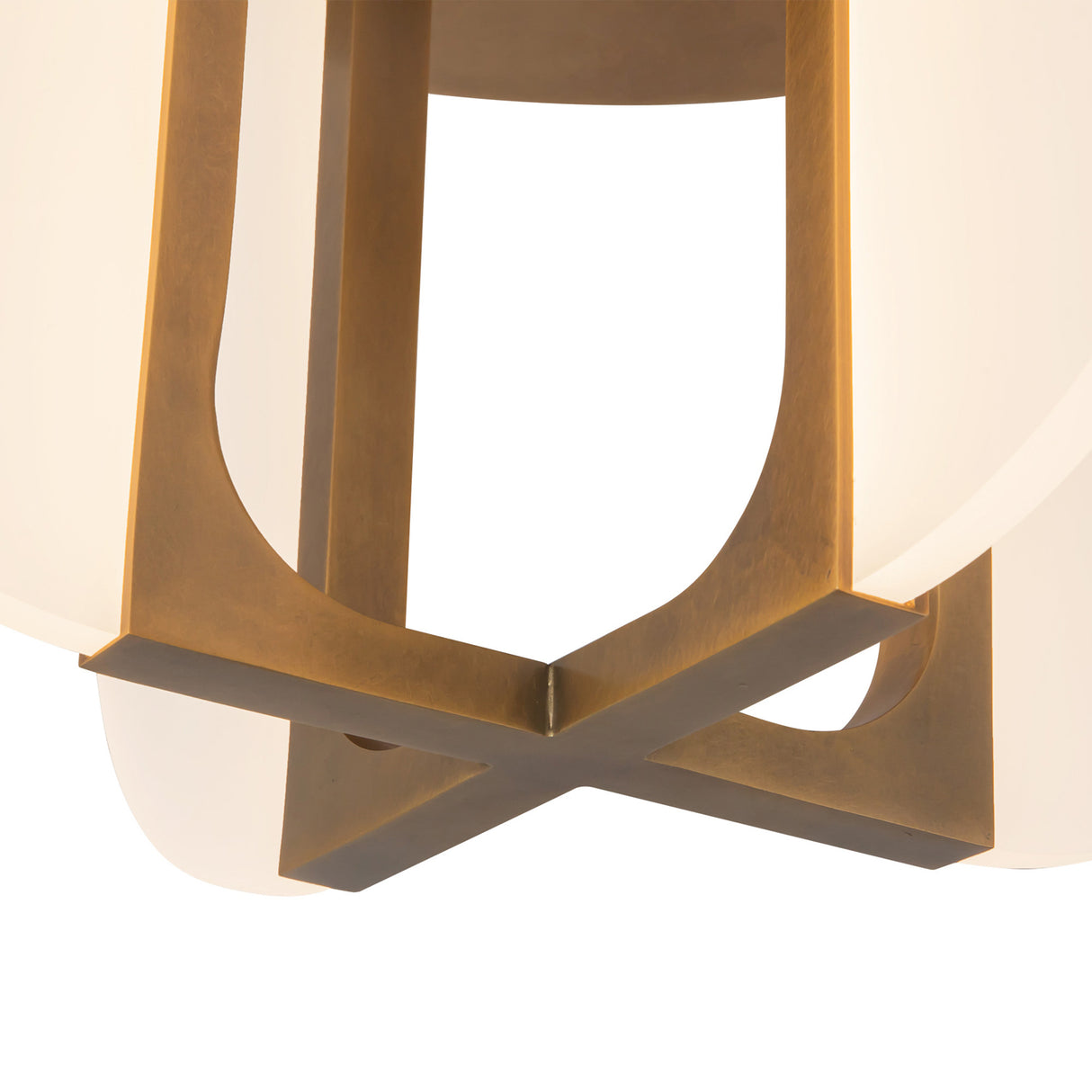 Dagan LED Flush Mount 17", Vintage Brass
