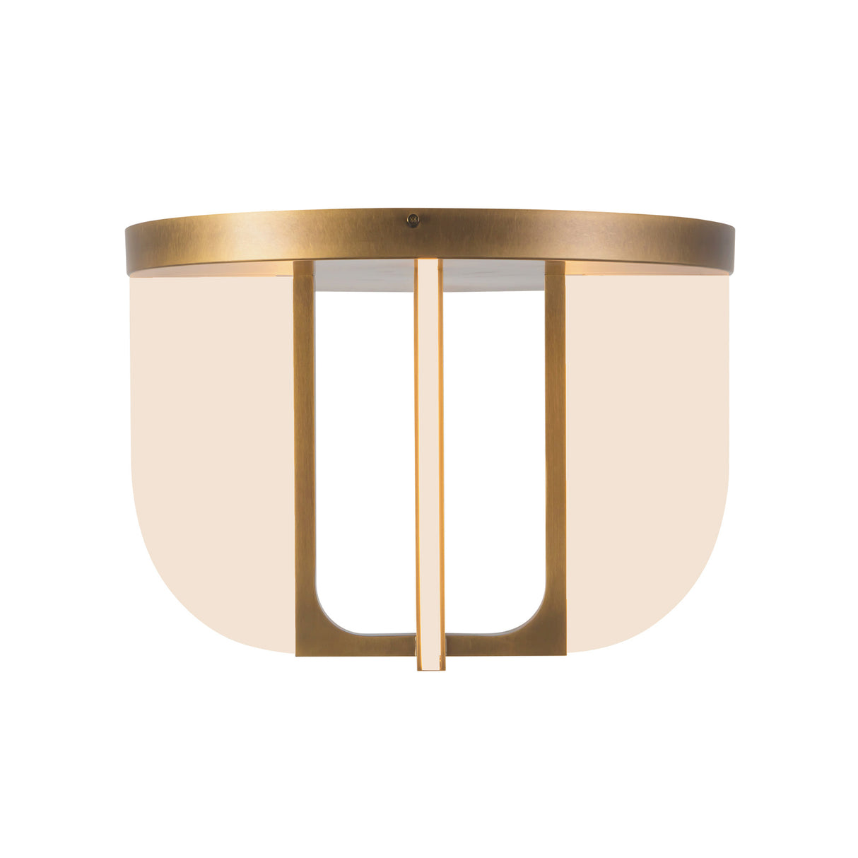 Dagan LED Flush Mount 17", Vintage Brass