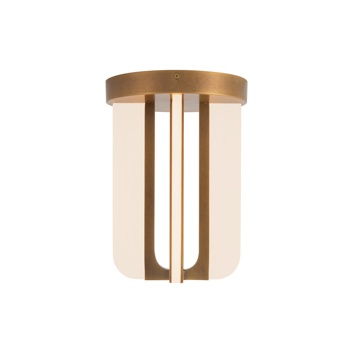 Dagan LED Flush Mount 8", Vintage Brass