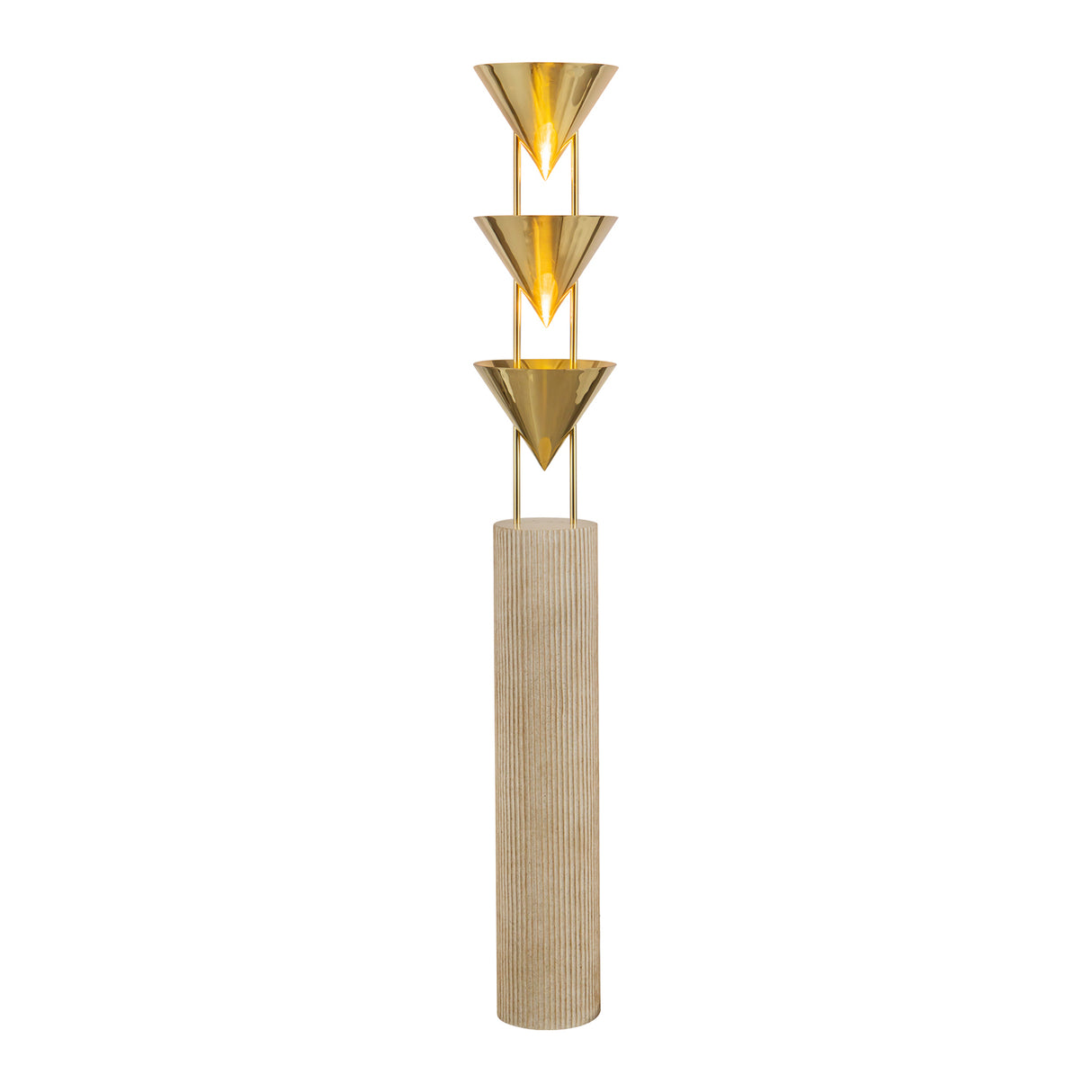 Zora Floor Lamp 67", Polished Brass