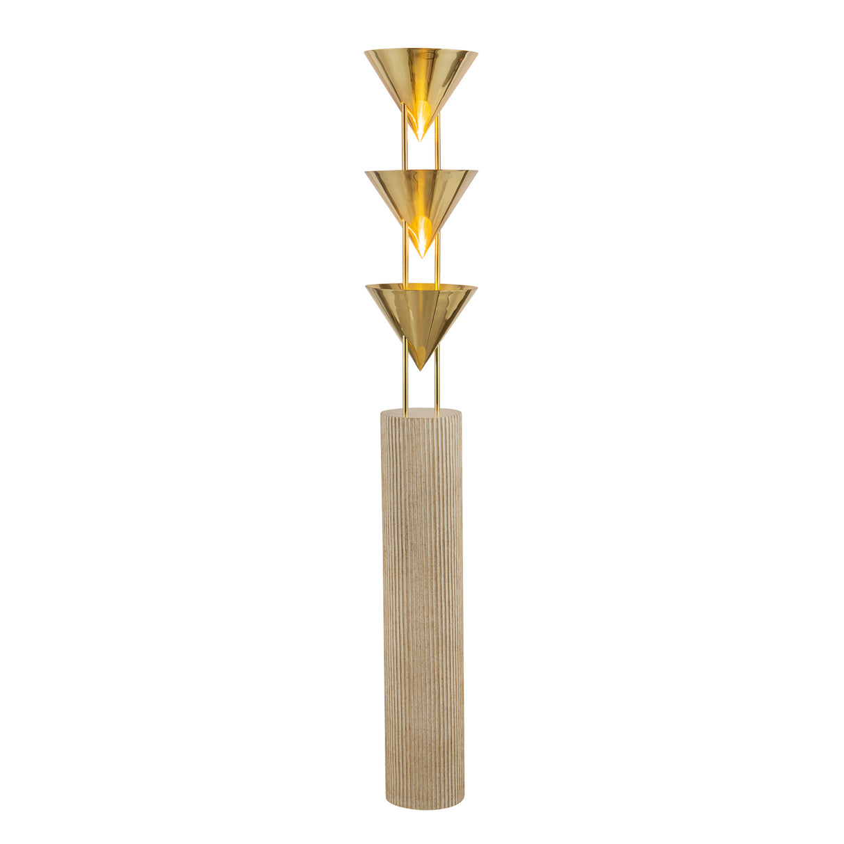 Zora Floor Lamp 67", Polished Brass