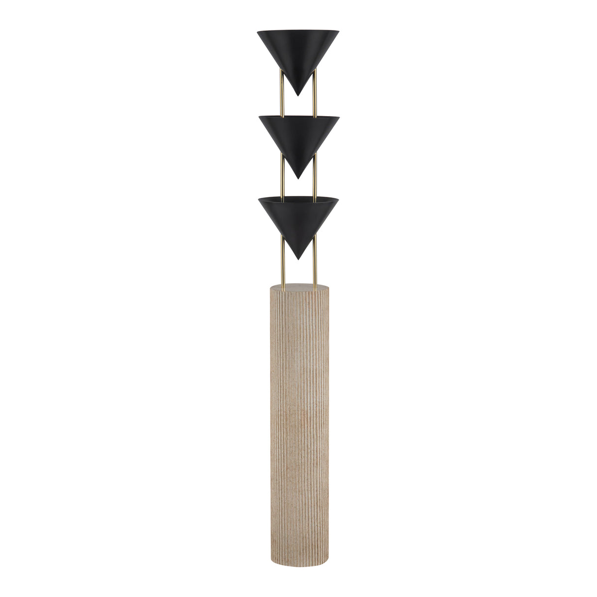 Zora Floor Lamp 67", Urban Bronze with Polished Brass