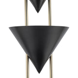 Zora Floor Lamp 67", Urban Bronze with Polished Brass