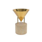 Zora Table Lamp 15", Polished Brass