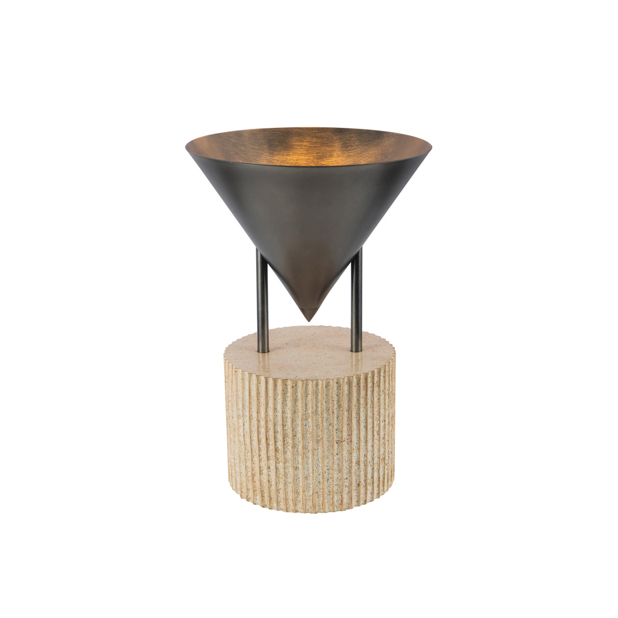 Zora Table Lamp 15", Aged Steel