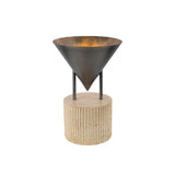 Zora Table Lamp 15", Aged Steel