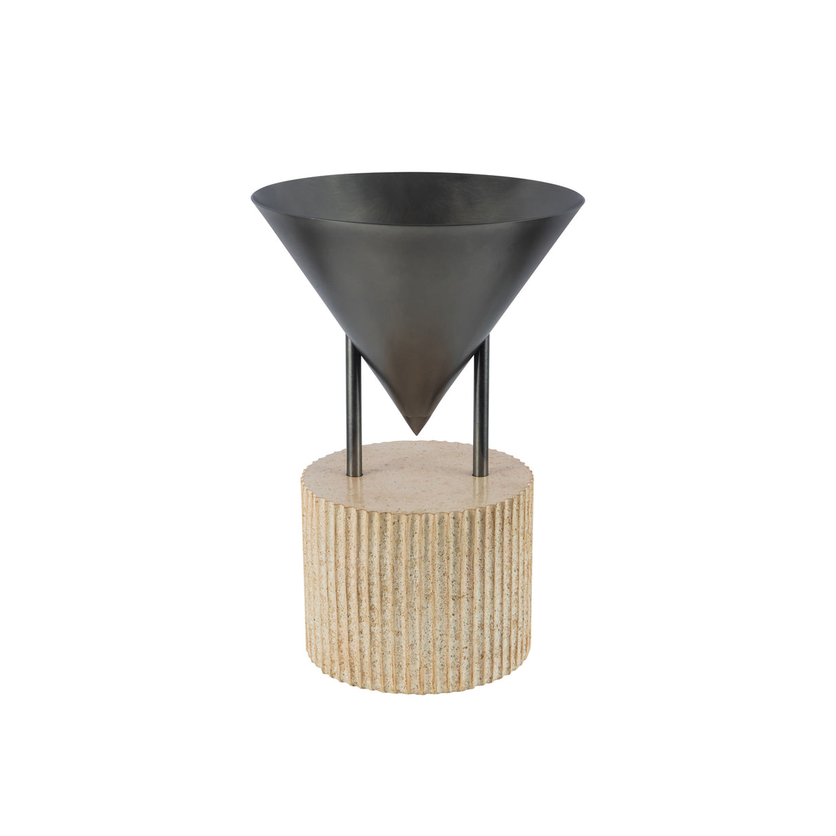 Zora Table Lamp 15", Aged Steel