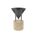 Zora Table Lamp 15", Aged Steel