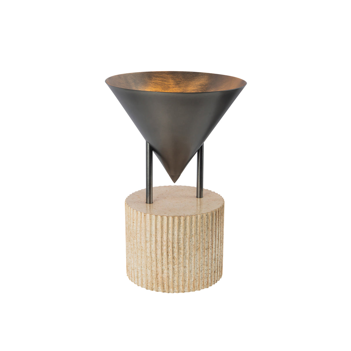 Zora Table Lamp 15", Aged Steel