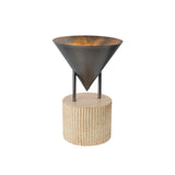 Zora Table Lamp 15", Aged Steel