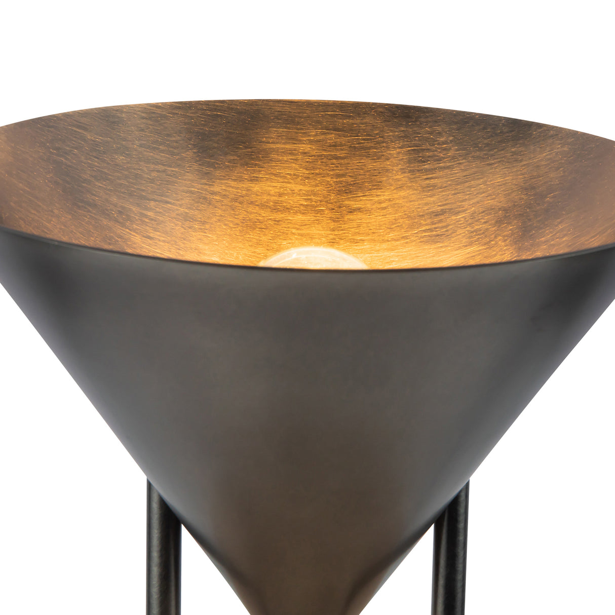 Zora Table Lamp 15", Aged Steel
