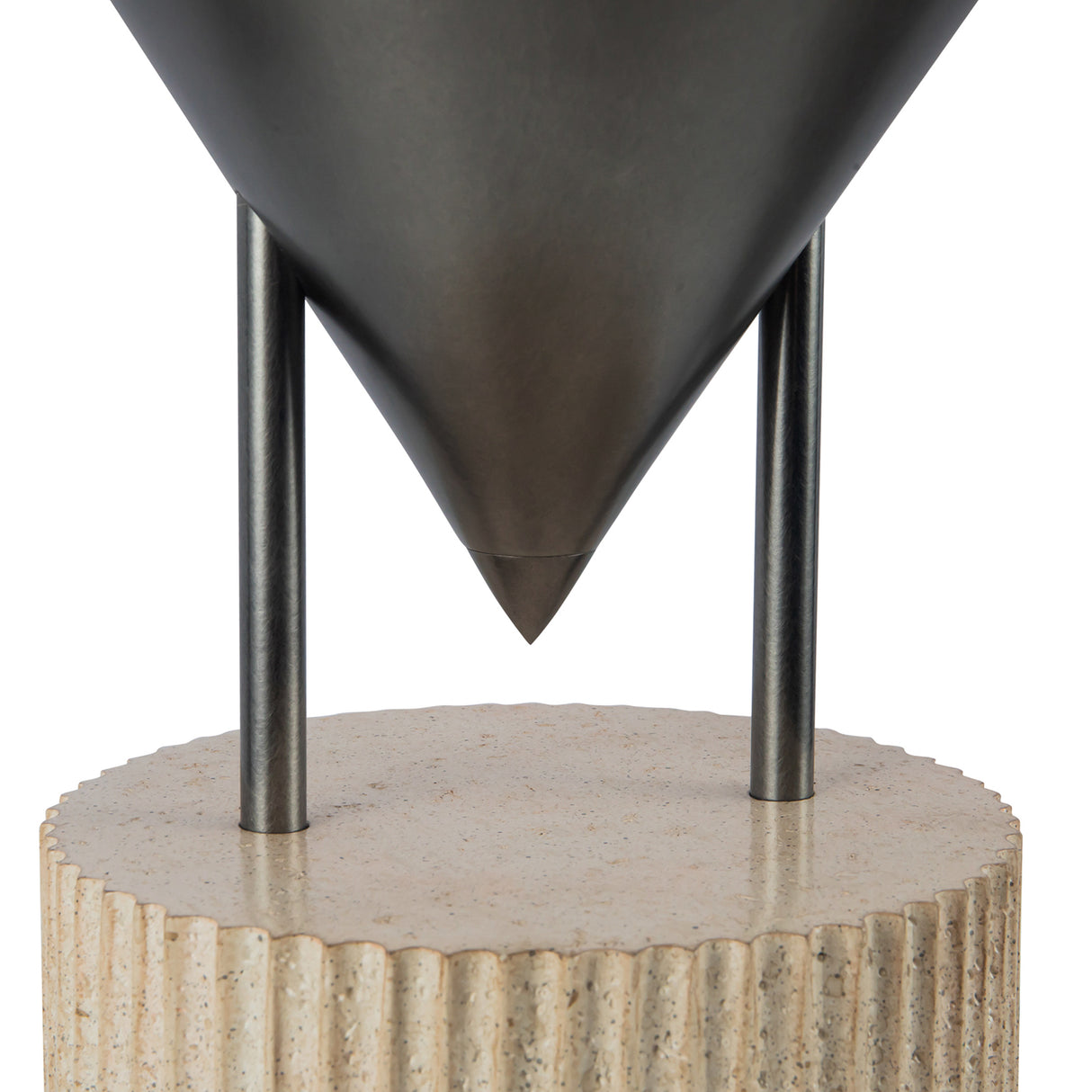 Zora Table Lamp 15", Aged Steel