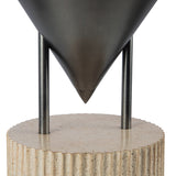 Zora Table Lamp 15", Aged Steel