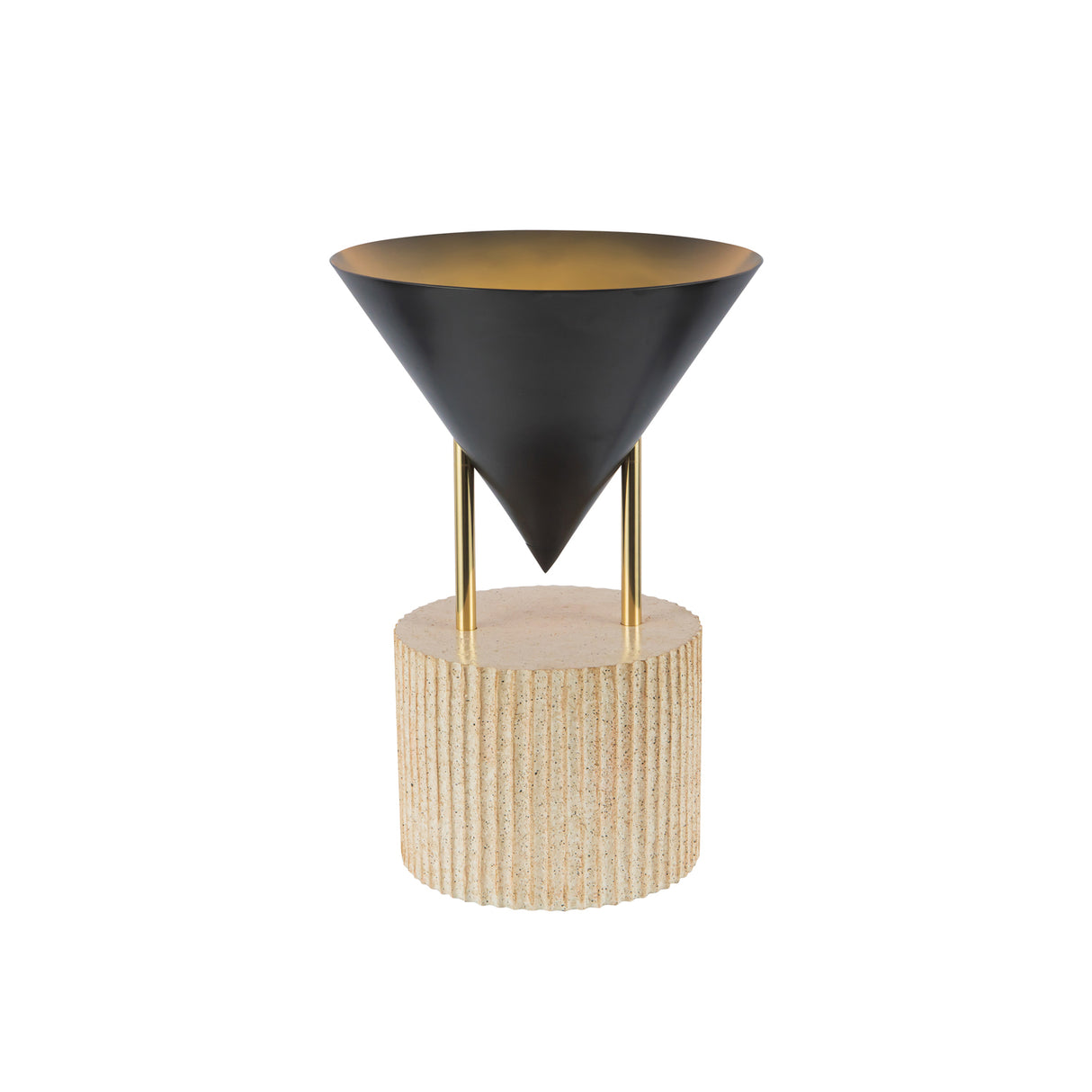 Zora Table Lamp 15", Urban Bronze with Polished Brass