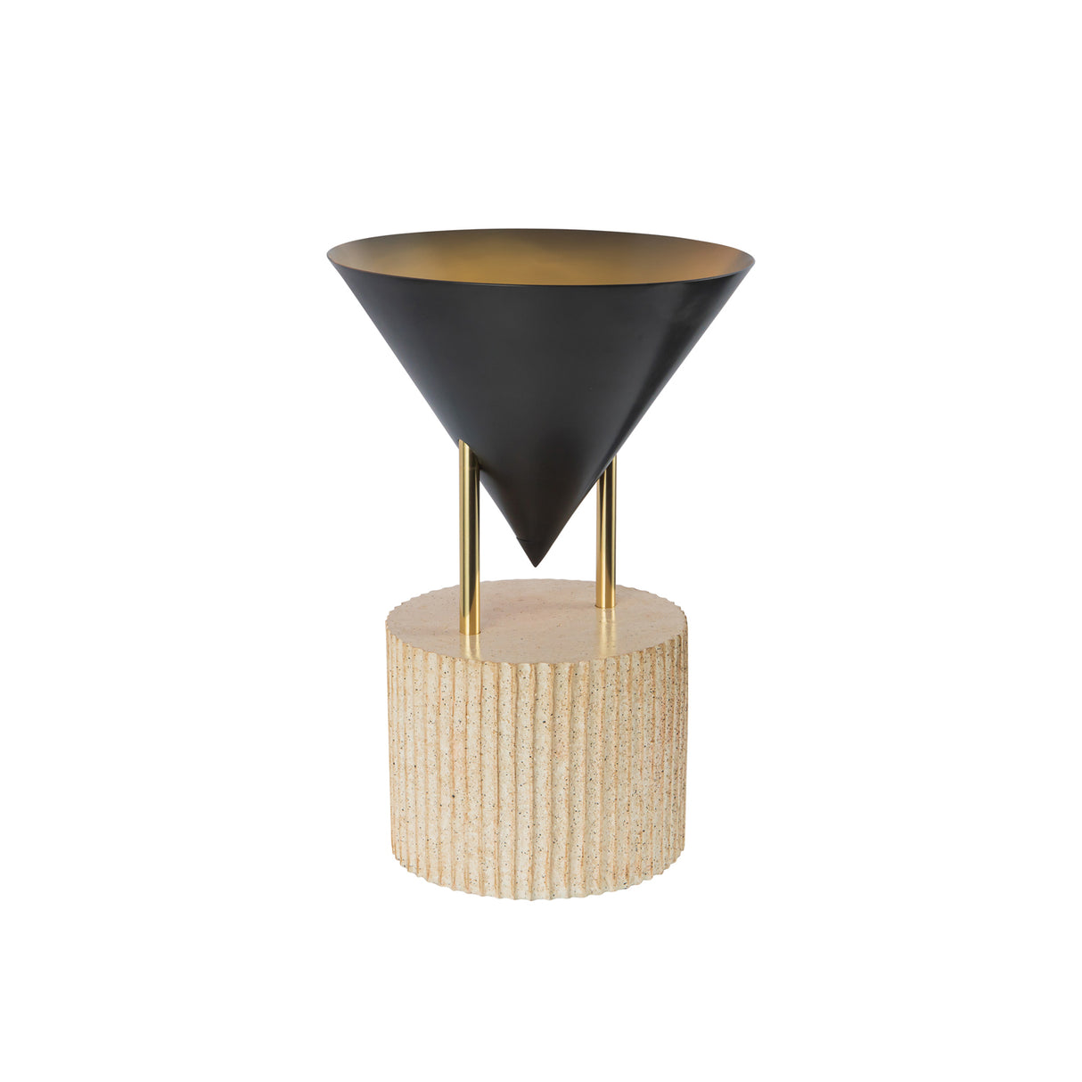 Zora Table Lamp 15", Urban Bronze with Polished Brass