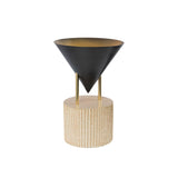 Zora Table Lamp 15", Urban Bronze with Polished Brass
