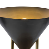Zora Table Lamp 15", Urban Bronze with Polished Brass