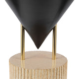 Zora Table Lamp 15", Urban Bronze with Polished Brass