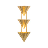Zora 3 Light Wall Sconce 28", Polished Brass