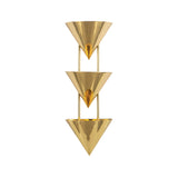 Zora 3 Light Wall Sconce 28", Polished Brass