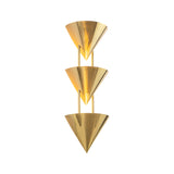 Zora 3 Light Wall Sconce 28", Polished Brass