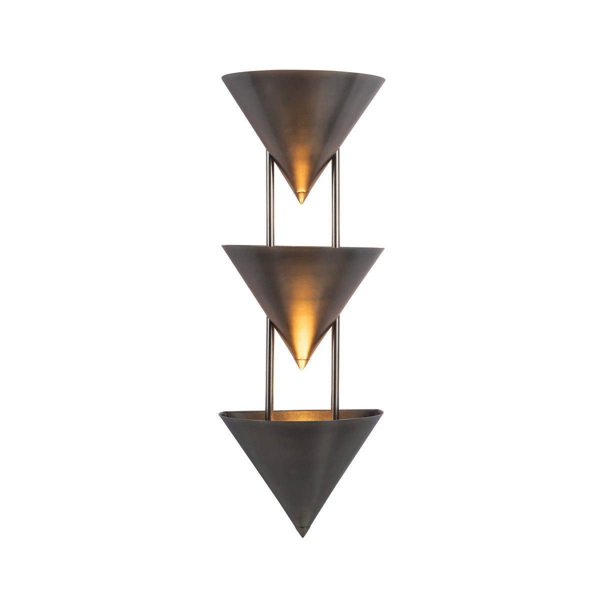 Zora 3 Light Wall Sconce 28", Aged Steel
