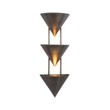Zora 3 Light Wall Sconce 28", Aged Steel