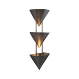 Zora 3 Light Wall Sconce 28", Aged Steel