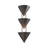 Zora 3 Light Wall Sconce 28", Aged Steel