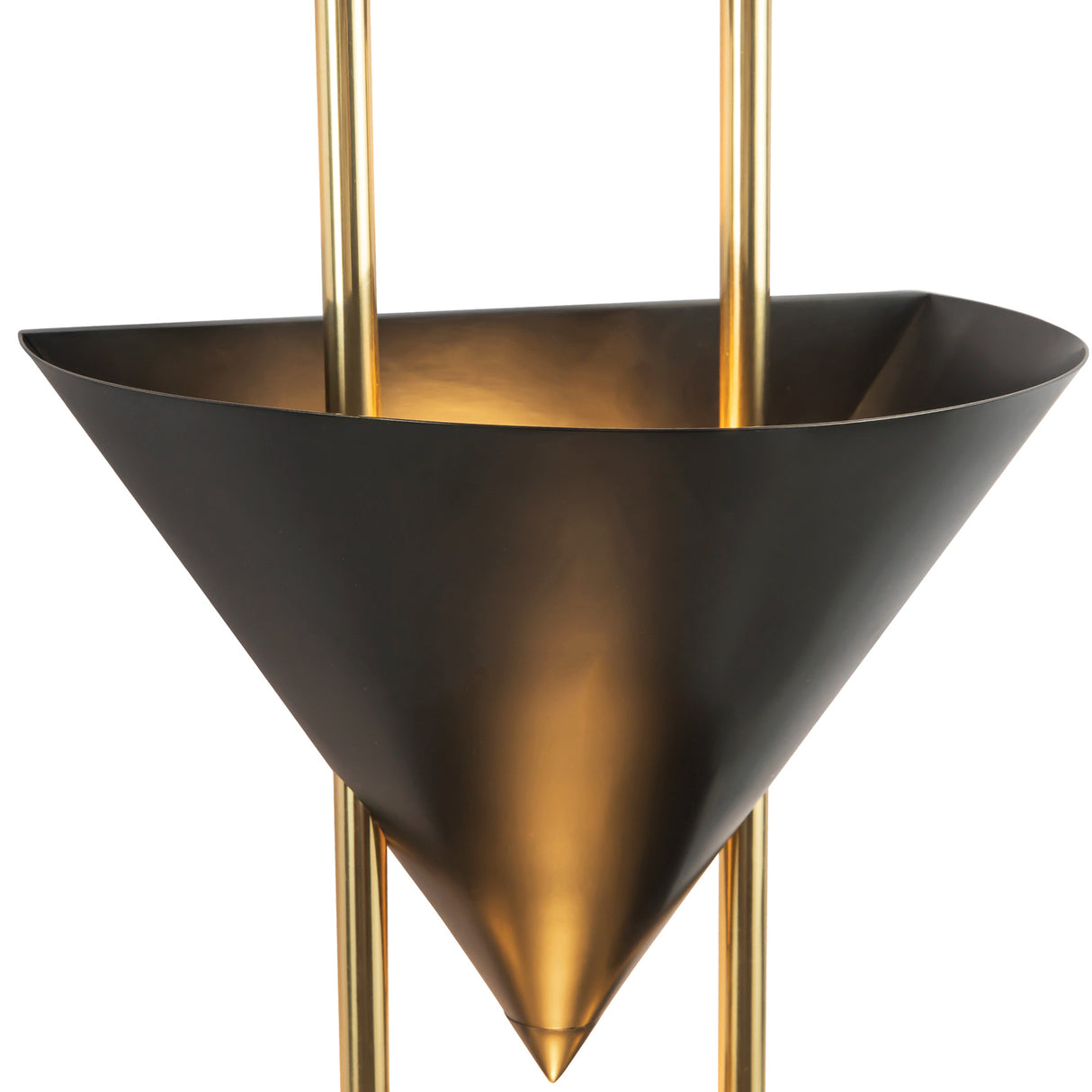 Zora 3 Light Wall Sconce 28", Urban Bronze with Polished Brass