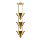 Zora 3 Light Pendant 10", Polished Brass