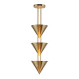 Zora 3 Light Pendant 10", Polished Brass