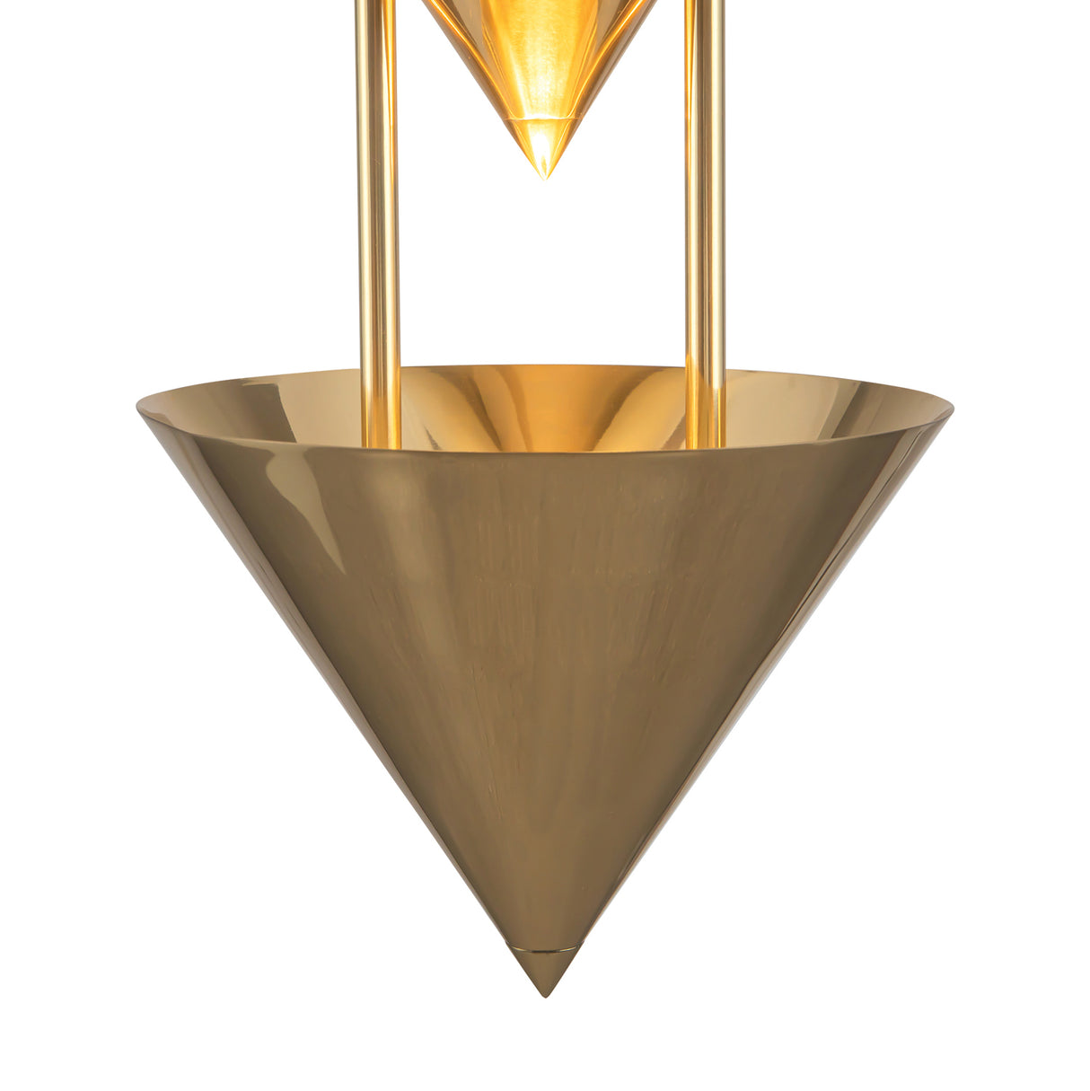 Zora 3 Light Pendant 10", Polished Brass