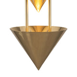 Zora 3 Light Pendant 10", Polished Brass