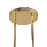 Zora 3 Light Pendant 10", Polished Brass