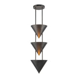 Zora 3 Light Pendant 10", Aged Steel