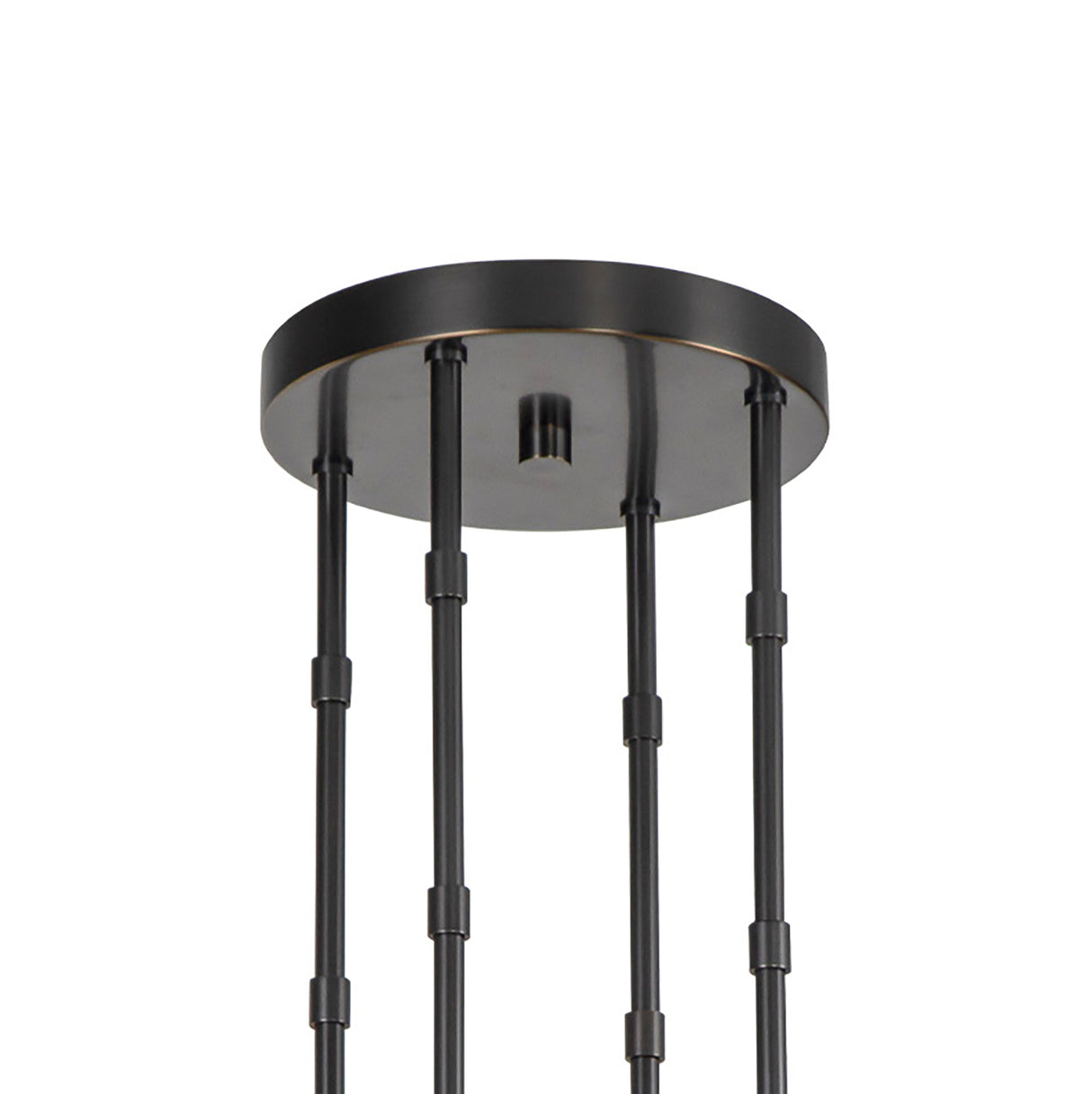 Osmund LED Chandelier 50", Urban Bronze and Alabaster Accents