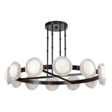 Osmund LED Chandelier 50", Urban Bronze and Alabaster Accents
