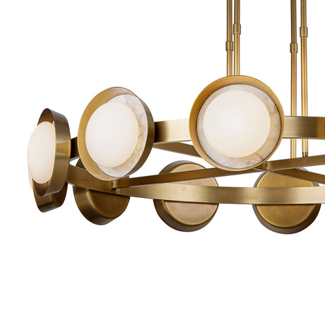 Osmund LED Chandelier 50", Vintage Brass