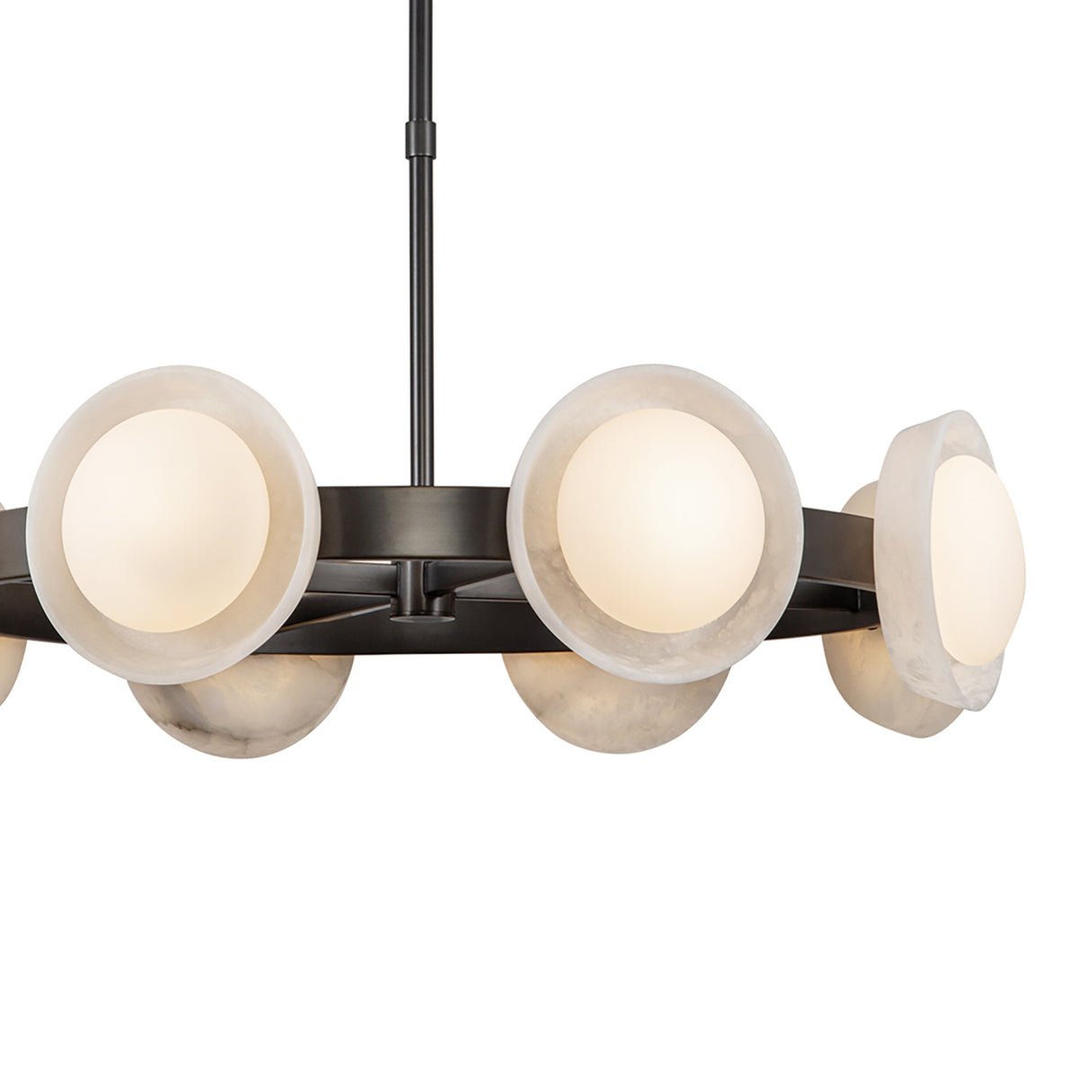 Osmund LED Chandelier 37", Urban Bronze and Alabaster