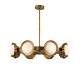 Osmund LED Chandelier 37", Vintage Brass