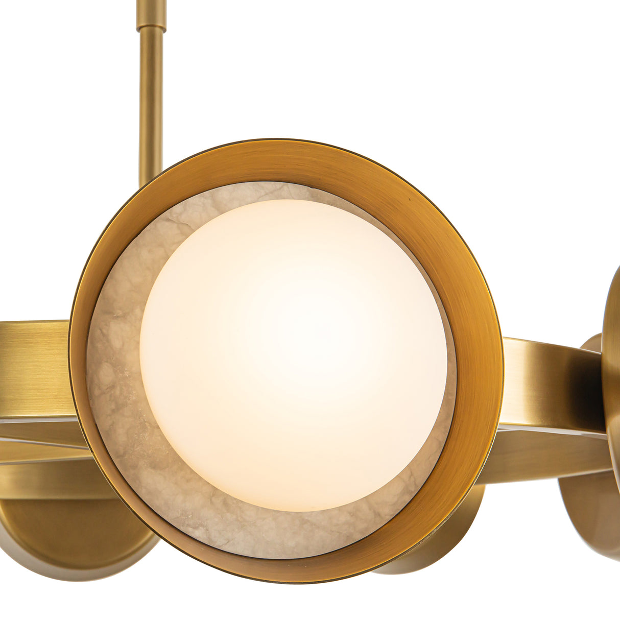 Osmund LED Chandelier 37", Vintage Brass