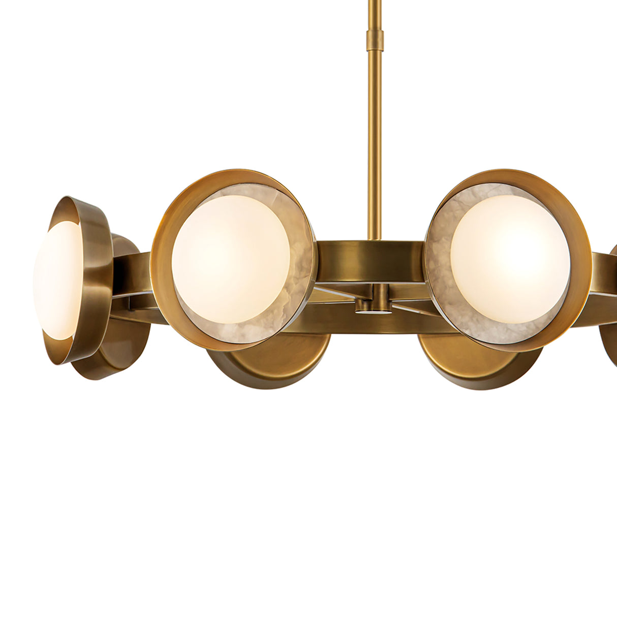 Osmund LED Chandelier 37", Vintage Brass