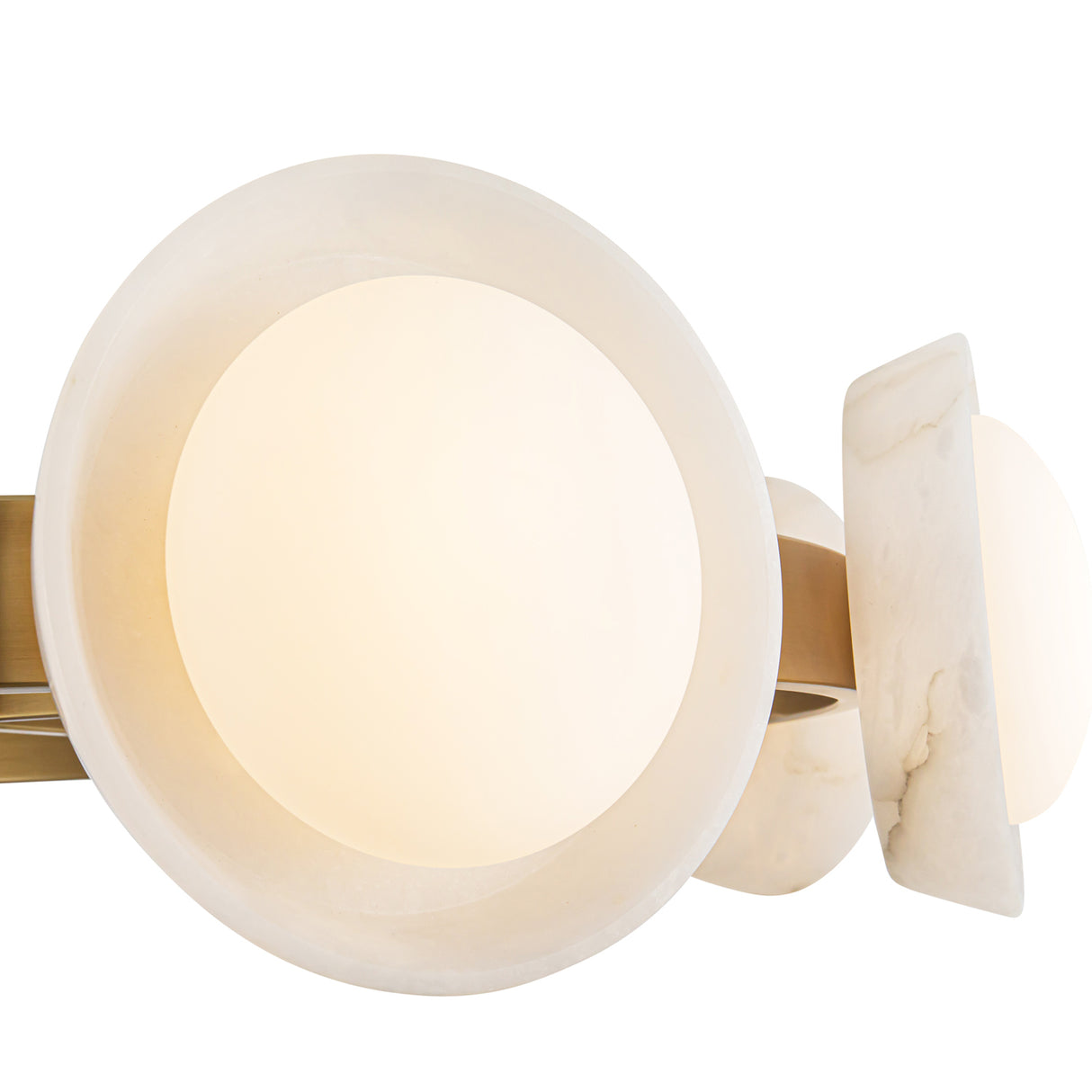 Osmund LED Chandelier 37", Vintage Brass and Alabaster