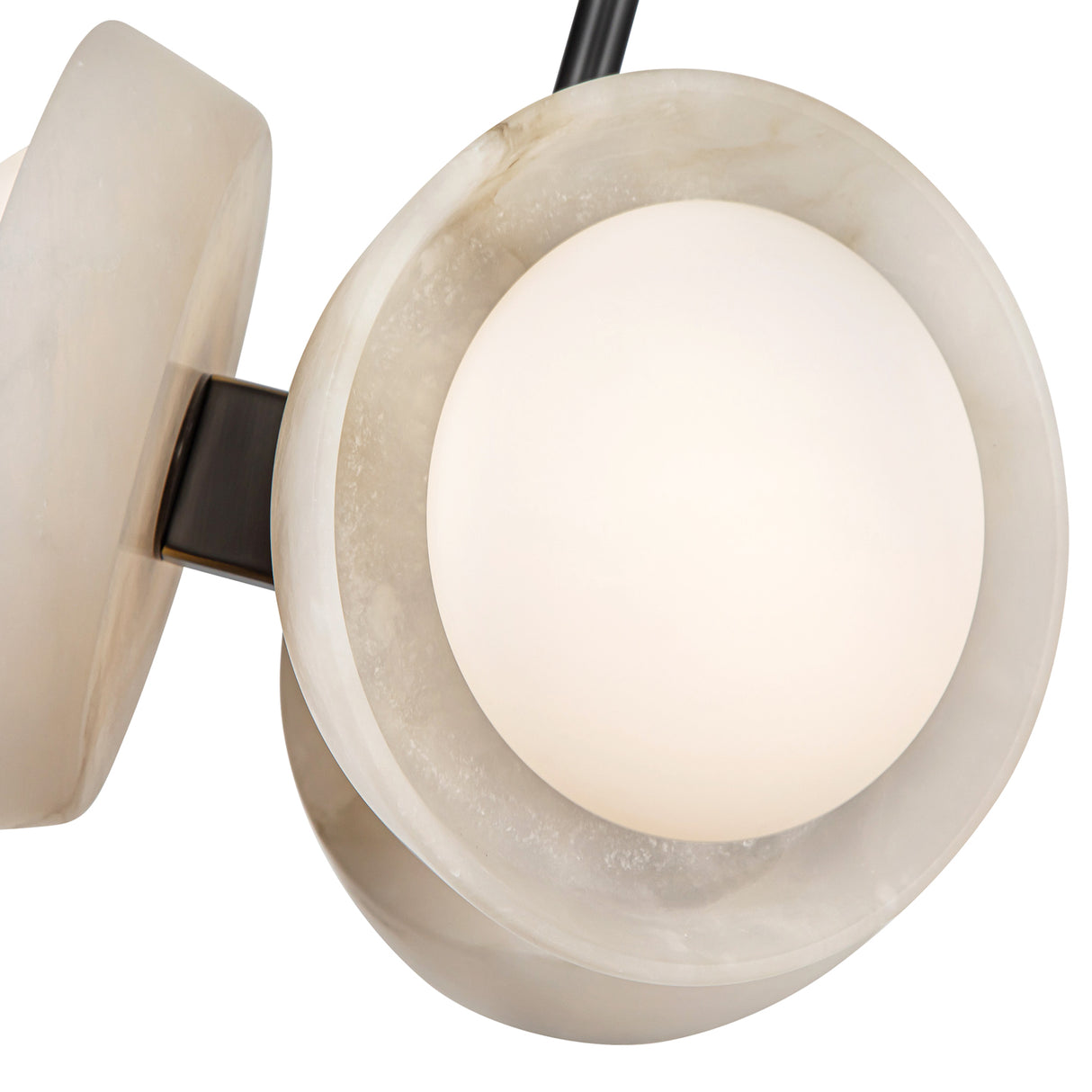 Osmund LED Pendant 13", Urban Bronze and Alabaster